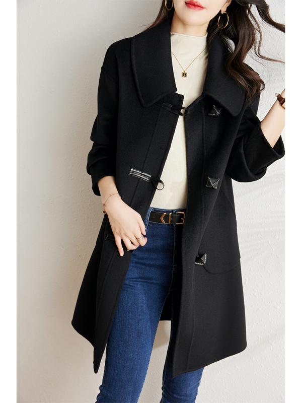 レディース ファッション 服 オシャレ カワイイ 女性用 シンプル 大人カワイイ サイズ 婦人服 ウール コート 韓国 スタイル スリム カジュアル ウール コート