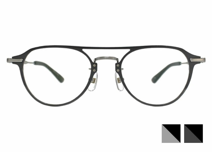 メガネ dp-1041 日本製 フルリム ティアドロップ ツーブリッジ チタン 伊達 度付き 老眼鏡 遠近両用 メンズ レディース