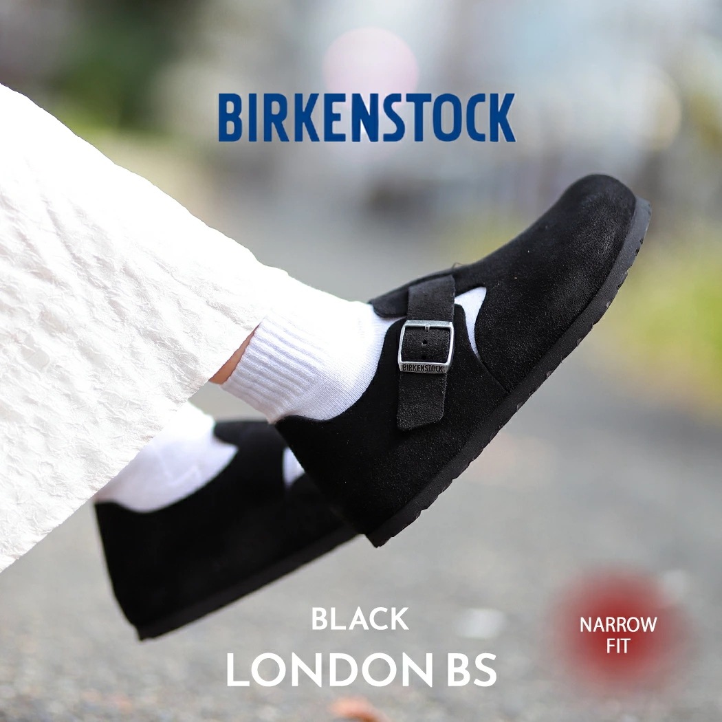 BIRKENSTOCK ビルケンシュトック ロンドン クロッグ シューズ LONDON BS ( NARROW FIT ) BLACK ( レディース ベルト ブラック 黒 1028078 )