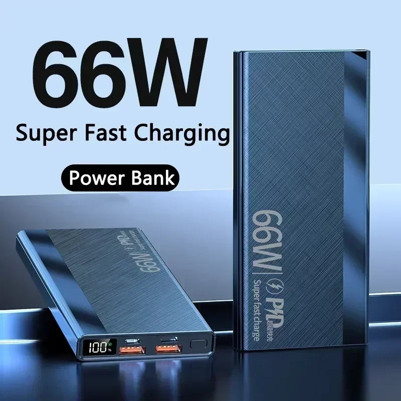 急速充電パワーバンク,200000mAh, 66W,デジタルディスプレイ付き充電式バッテリー,ポータブル,iPhone, Huawei, Xiaomi, Samsungに適しています - AliEx