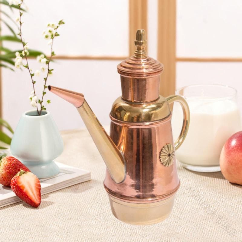 超人気ピザ用 オイル 容器 450ml イタリアン オイル ジャグ 銅製 スムーズ に 注ぐ オイル ディスペンサーピザ用 オイル 容器 450ml イタリアン オイル ジャグ 銅製 スムーズ に 注