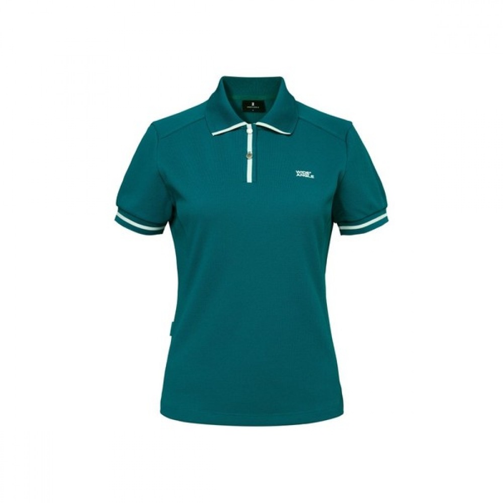 [ワイドアングル] CO ストライプスリーブポロシャツ L_WWM25251G8