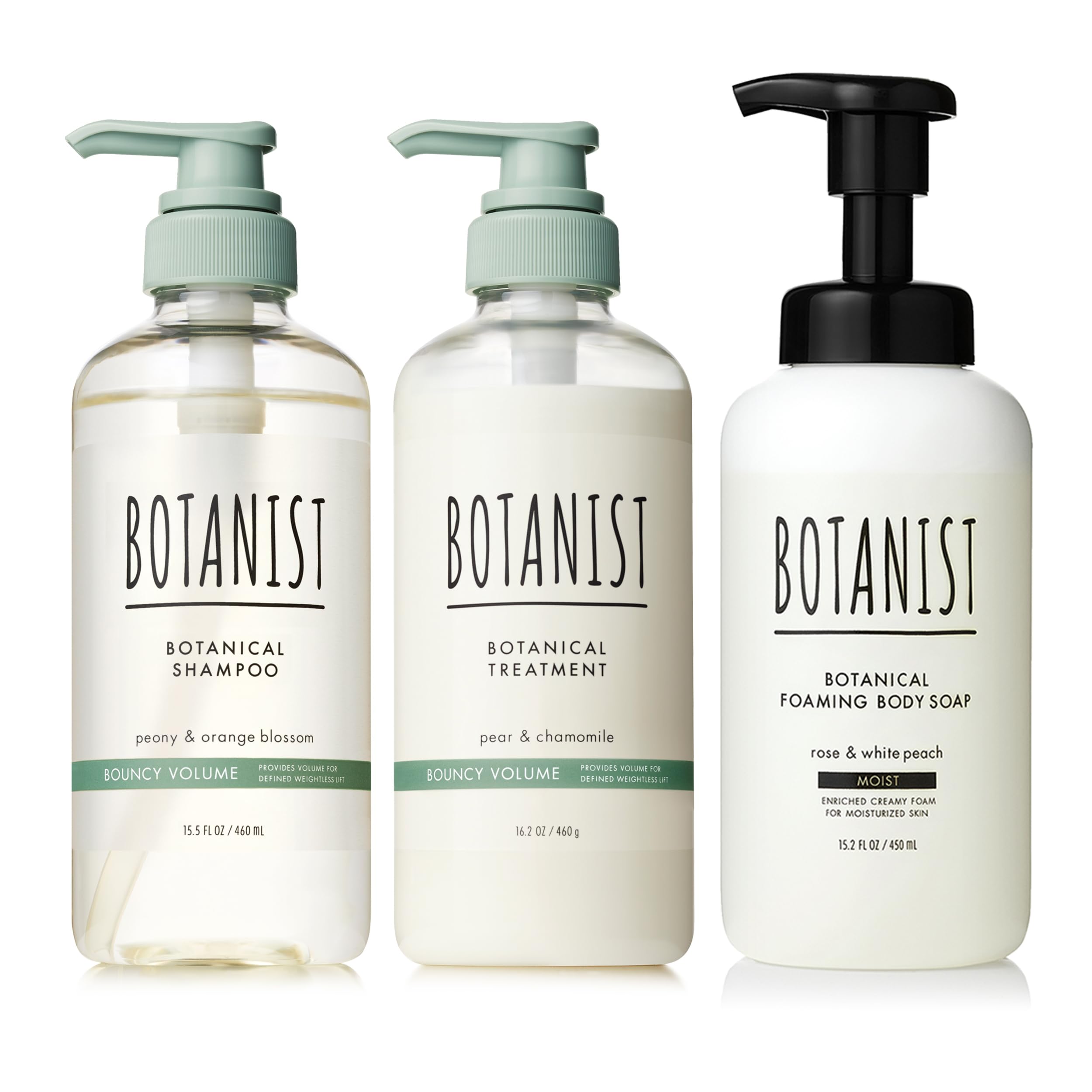 BOTANIST ボタニスト シャンプー トリートメント ボディーソープ 泡 3点セット バウンシーボリューム × モイスト