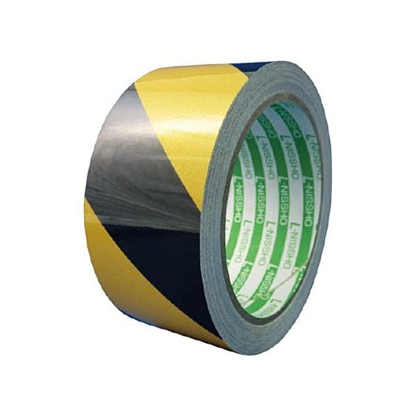 (まとめ) ニットウ エル日昌 再帰反射テープ 45mm×10m 黄/黒 HT-45YB 1巻 (×3セット)