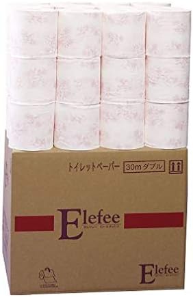 【まとめ買い】ニヨド製紙 エレフィー トイレットペーパー (花柄ピンク)