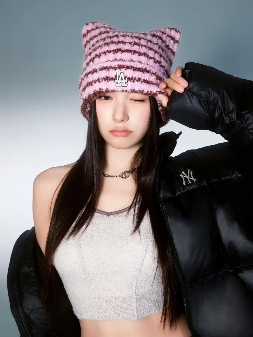 [カリナ&TWS PICK] ストライプ ミヤオン ビーニー LAドジャース/ボストン レッドソックス/ニューヨーク ヤンキース