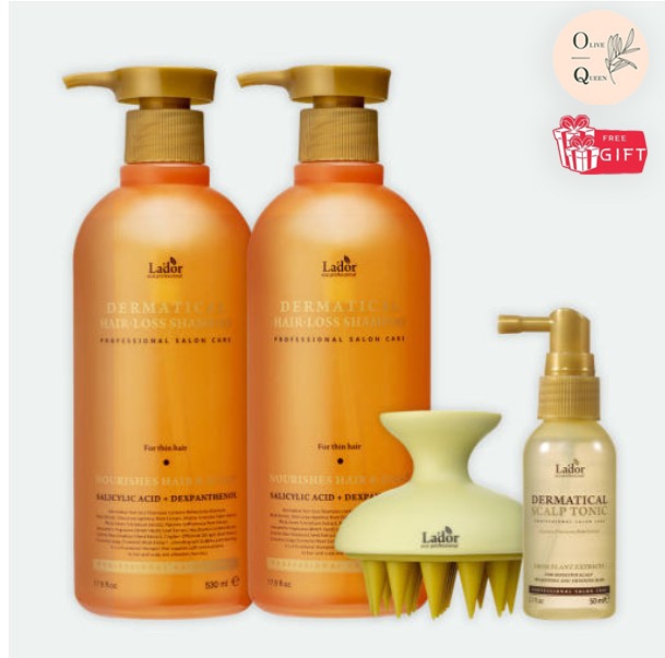 （脱毛緩和機能性）ダーマティカルヘアロスシャンプー 530ml + 530ml デュオセット+単独Gift/脱毛シャンプー/脱毛ケア/ボリュームシャンプー/低刺激シャンプー/頭皮洗浄シャンプー