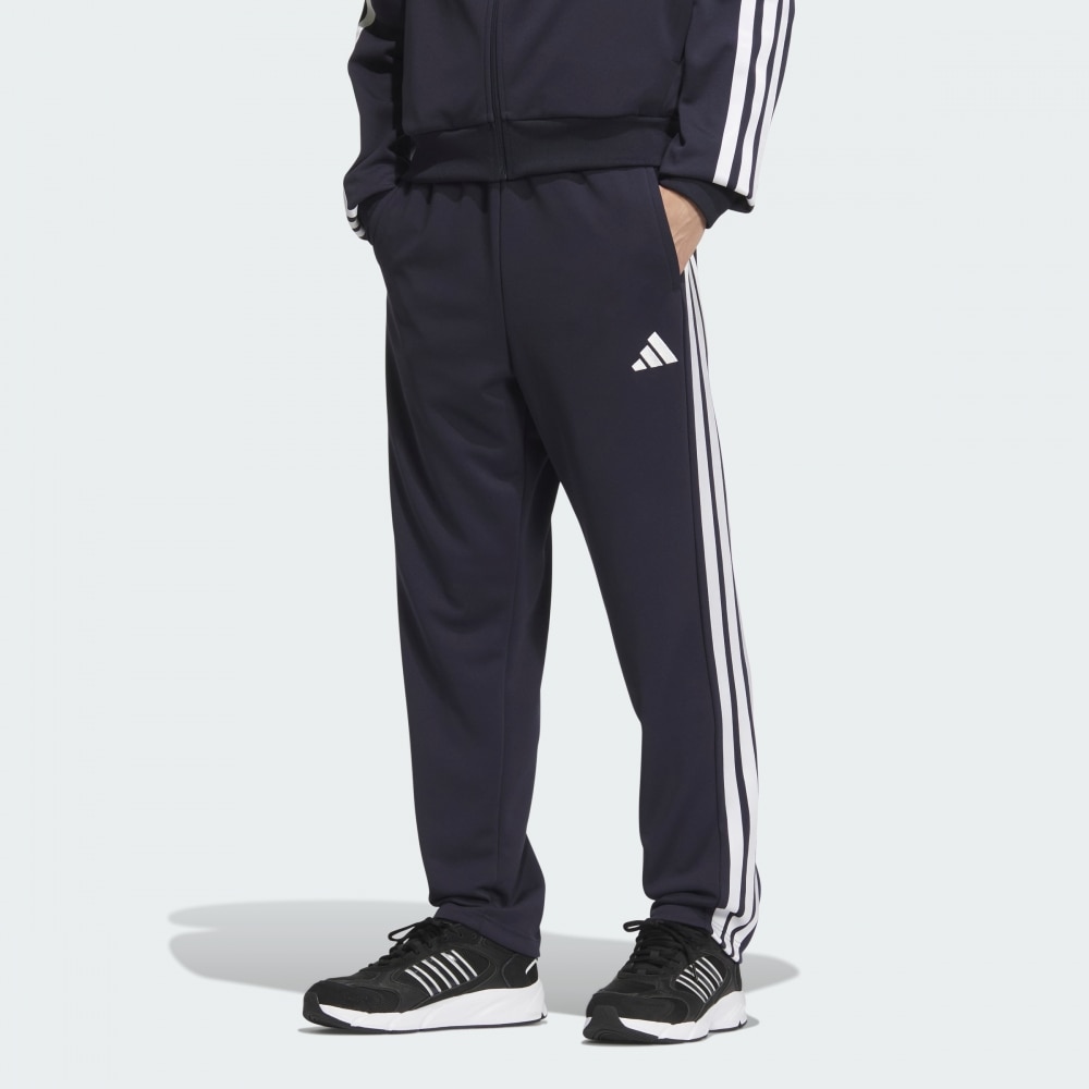 アディダス 3S レギュラーフィット ダブルニット オープンヘム トラックパンツ JV6983