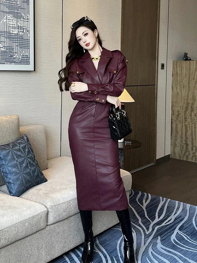 ライダーズ ウェディング 欧美風 演奏会 女王風 キャバ ドレス 結婚式 革ワンピース PU 卒業式 パーティー 二次会 秋 披露宴 同窓会 大人