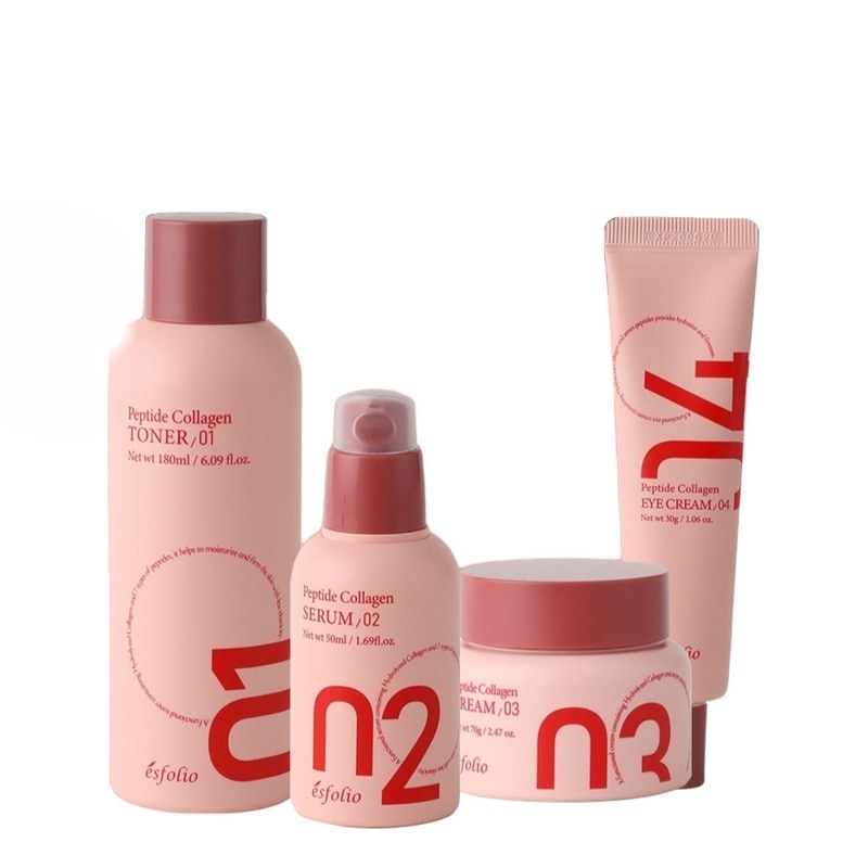 エスポリオペプチドコラーゲン基礎4種セット しわ改善機能性（トナー180ml+セラム50ml+クリーム70g+アイクリーム30g）