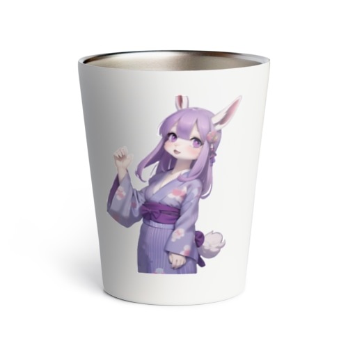 【文字入れ可能受注生産】ウサギの女の子　ナツキ サーモタンブラー