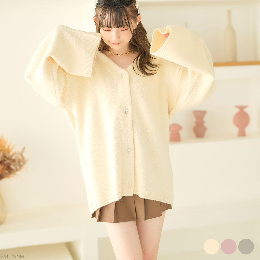 オーバーカーディガン 534103 ニットトップス