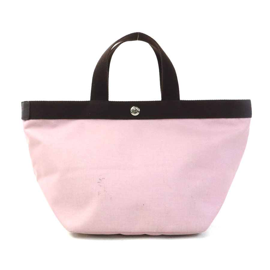 エルベ シャプリエ Herve Chapelier ハンドバッグ ナイロン ピンク/ブラウン レディース h32124k
