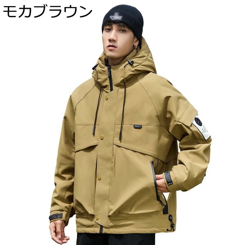 ダウン アウター 防寒ジャケット メンズ レディース ブルゾン フード付き ミドル丈 カジュアル コート トップス ワークジャケット 防寒ウェア ベーシック 厚手 カップル 普段着 お出掛け アウトド