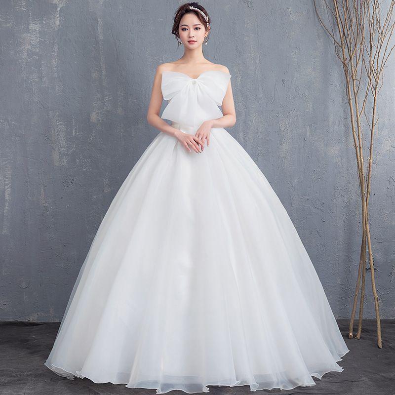 ウェディングドレス パフスリーブ プリンセスドレス 白 結婚式ドレス ビーズ スパンコール 高級感 トレーンドレス 花嫁ドレス ビスチェ ウェディングドレス 二次30%までに制限