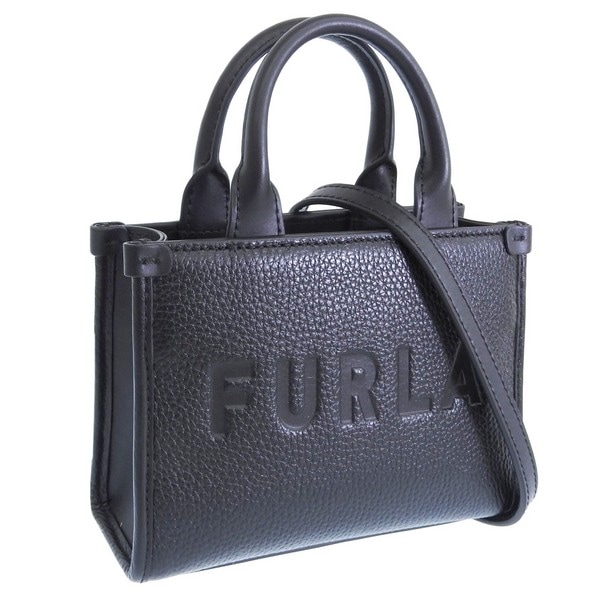 フルラ バッグ レディース ショルダーバッグ トートバッグ 2WAY アウトレット マイクロバッグ 小さめ ミニ コンパクト レザー ブラック NIOBE-TOTE MICRO BAG WE00536