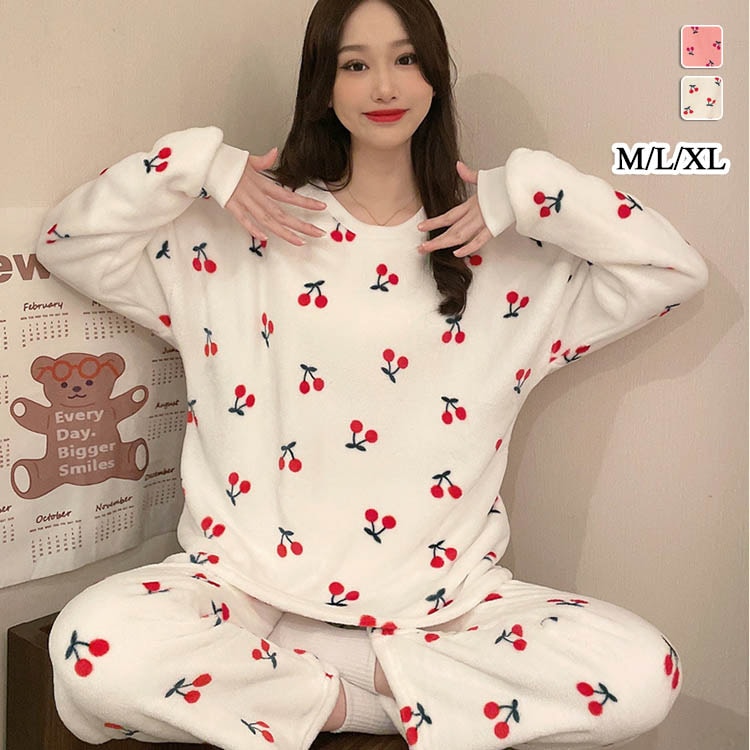 パジャマ レディース 冬 ルームウェア 長袖 花柄 セットアップ 上下セット 2点セット おしゃれ 可愛い おうち時間 寝巻き 部屋着 ナイトウェア 軽くてあったかパジャマ
