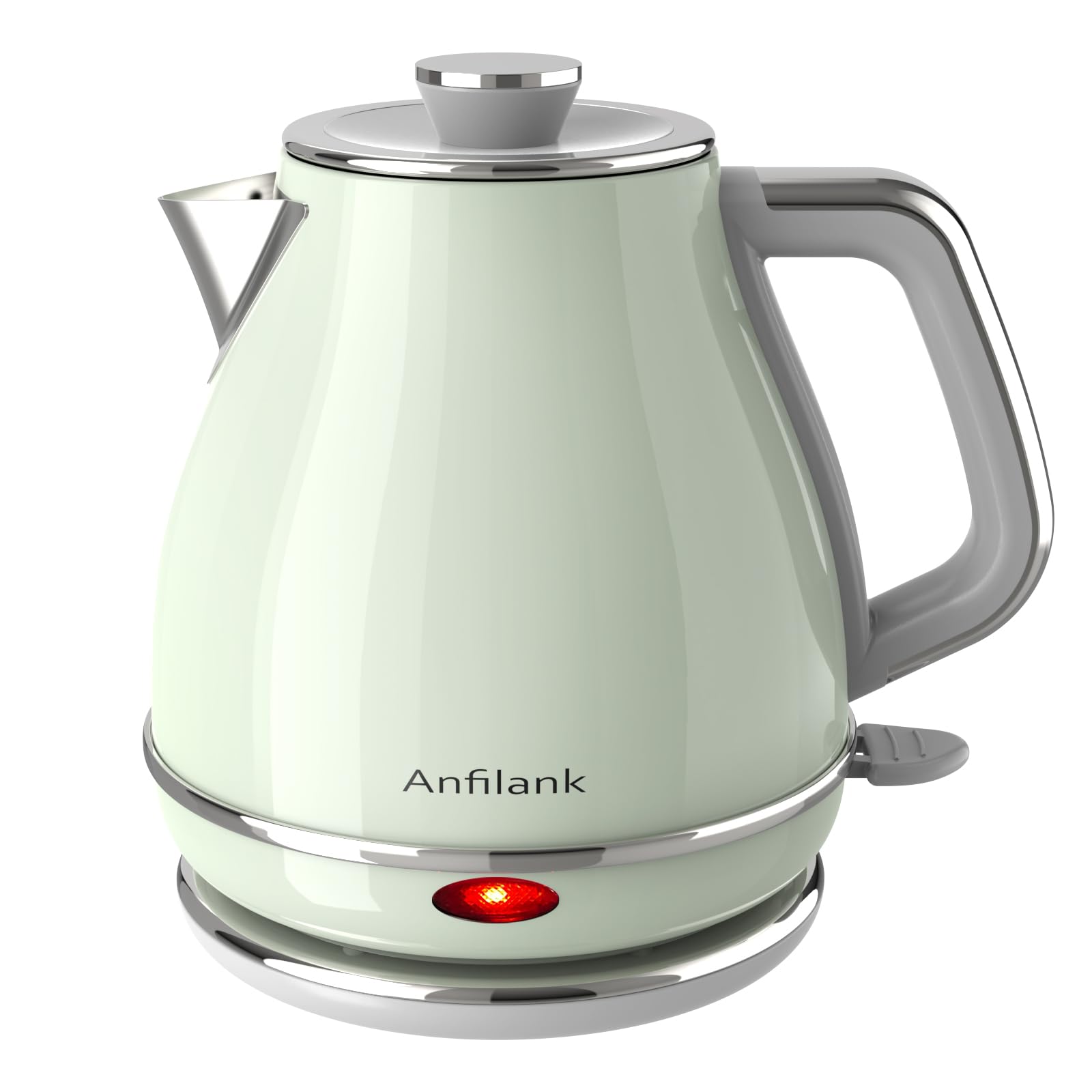 ANFILANK 電気ケトル 1リットル 電気 ケトル ステンレス ケトル電気 急速湯沸かし/空焚き防止/自動電源OFF 湯沸かしケトル 一人暮らしに最適 (グリーン)