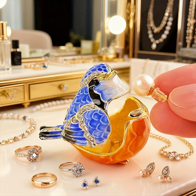 小物入れ ジュエリーボックス アクセサリー 指輪 ネックレス 置物 オブジェ 小鳥 インテリア オブジェ 高級感 玄関 玄関 鍵 収納ボックス 雑貨 インテリア オシャレ ミニサイズ 金属ty463