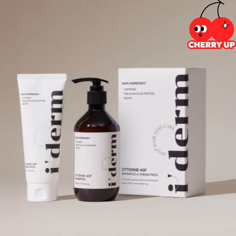 【新商品・1+1セット】アイダム(iderm) サイトカイン 4GF シャンプー 300ml＋クリームパック 150ml セット スペシャル企アイダム 頭皮ケア 韓国シャンプー 4GF タンパク質ケア