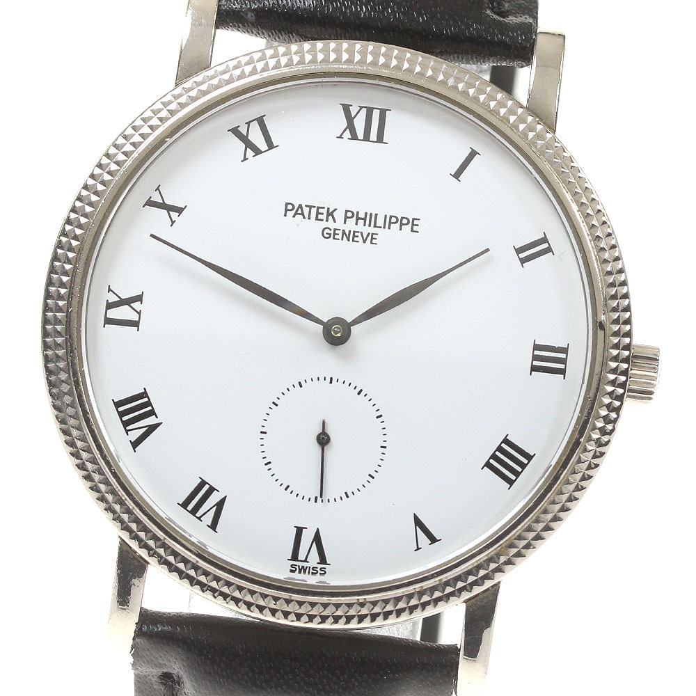 パテックフィリップ PATEK PHILIPPE 3919 カラトラバ K18WG スモールセコンド 手巻き メンズ 内箱付き_810475【中古】
