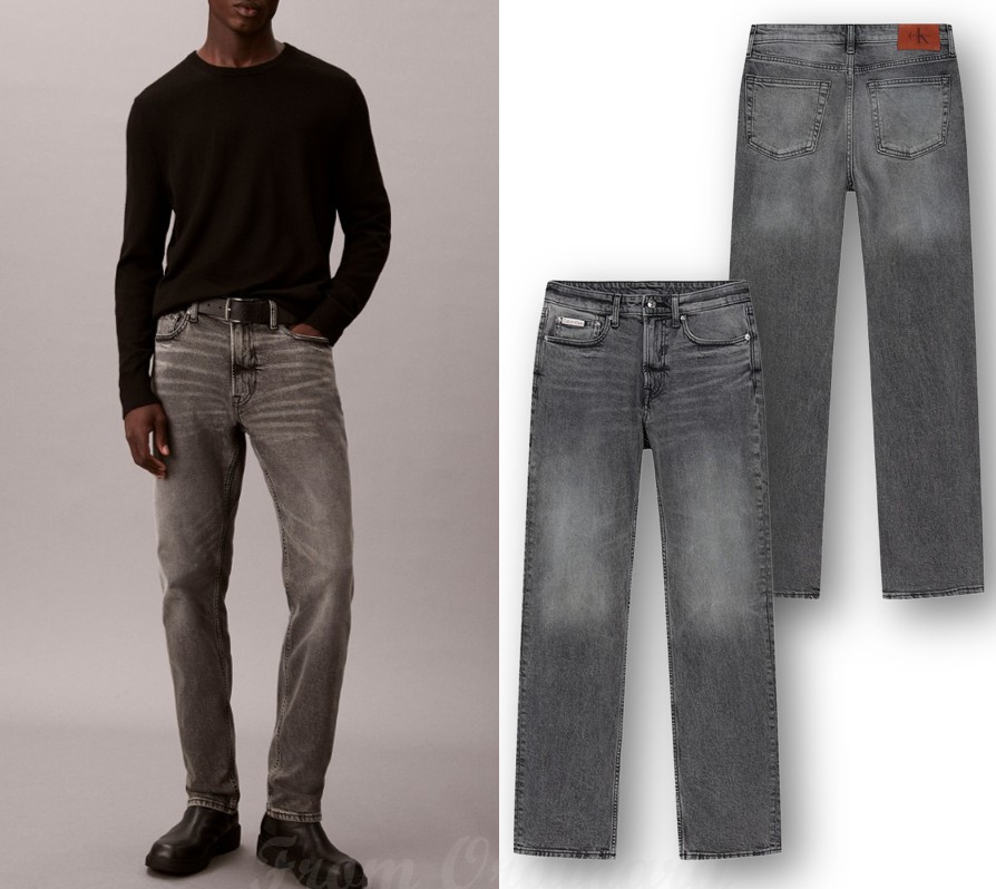 Mens Slim Fit Washed Black Jeans (4RD705G-ZYA) 17,405円