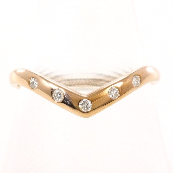 K18 18金 PG ピンクゴールド リング 指輪 11.5号 ダイヤ 0.07 ジュエリー 中古