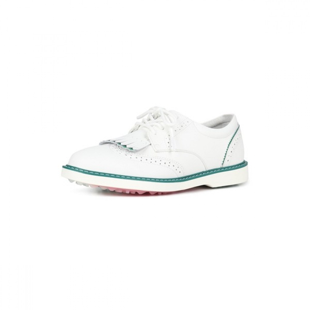 (ラックスゴルフ) 女性用スパイクレス抗菌デオドラントインソールレザーハンドメイドゴルフシューズ NQ205