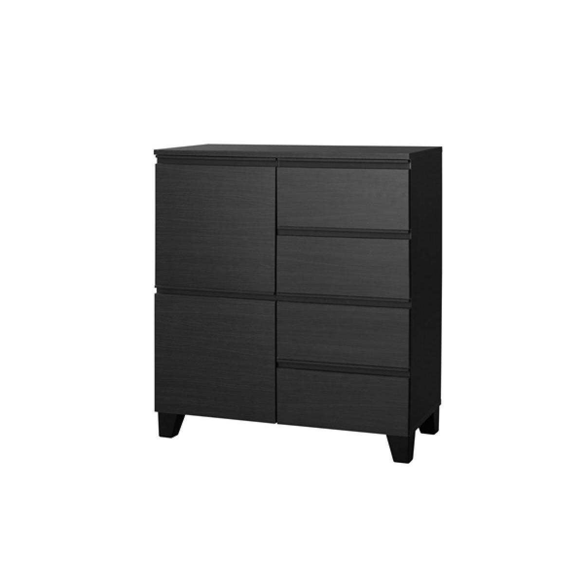 アイリスオーヤマ リビングキャビネット RCB-790 ブラック 【お客様組立】 棚 キャビネット チェスト 収納 おしゃれ シンプル