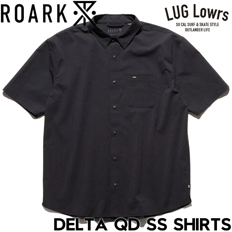 ROARK ロアーク シャツ メンズ 半袖シャツ 速乾シャツ ドライシャツ ストレッチ 接触冷感 吸汗速乾 抗菌防臭 DELTA QD S/S SHIRTS RWJD1220-JBL 26SU 日本代