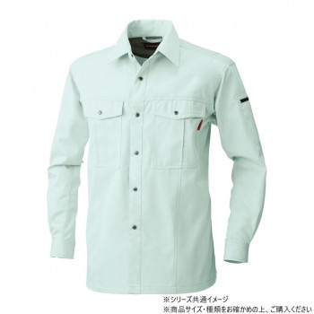 桑和 6115 長袖シャツ 3Lサイズ モスグリーン（107）