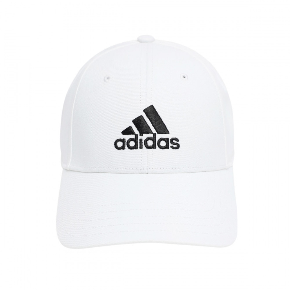 ADIDAS コットンツイルベースボールキャップ IB3243-WHITE/BLACK