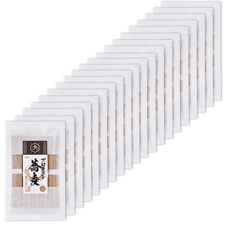 【20袋セット】 SAVE プロテイン 高たんぱく 蕎麦 麺 （計100食分）