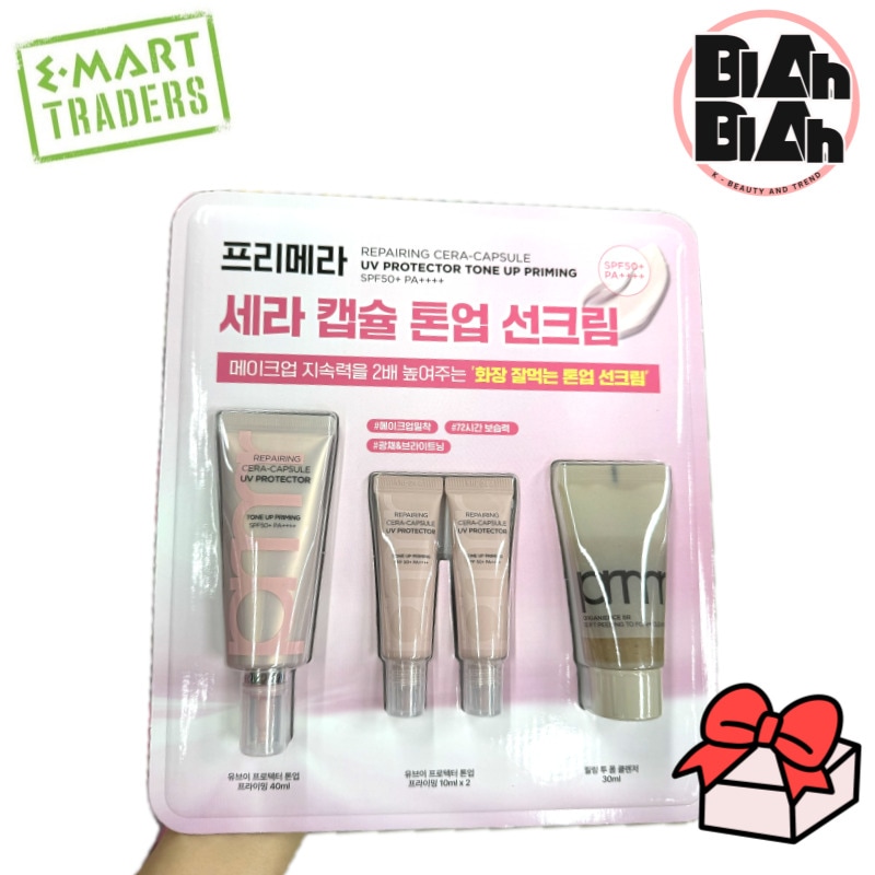 【韓国コストコ/トレーダーズ純正品 並行輸入品】 セラカプセル トーンアップ サンクリーム 40ml + 10ml × 2個 + ピーリング トゥ フォーム クレンザー 30ml