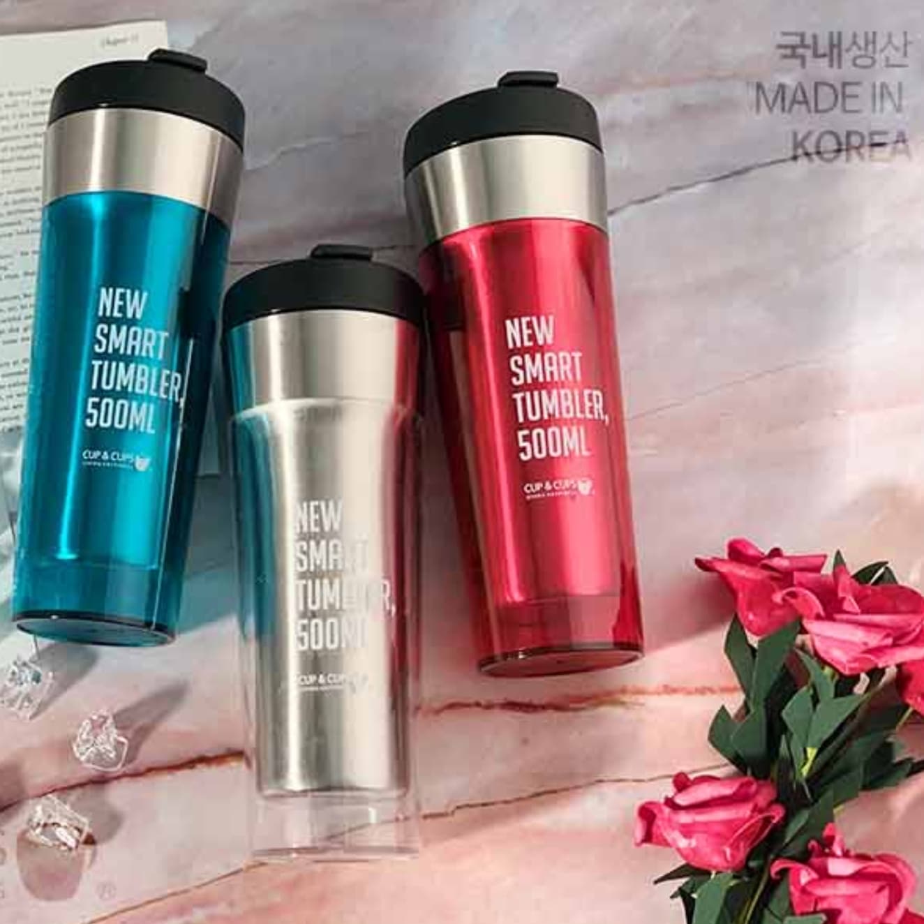 韓国 タンブラー ステンレス 500ml 3pcs