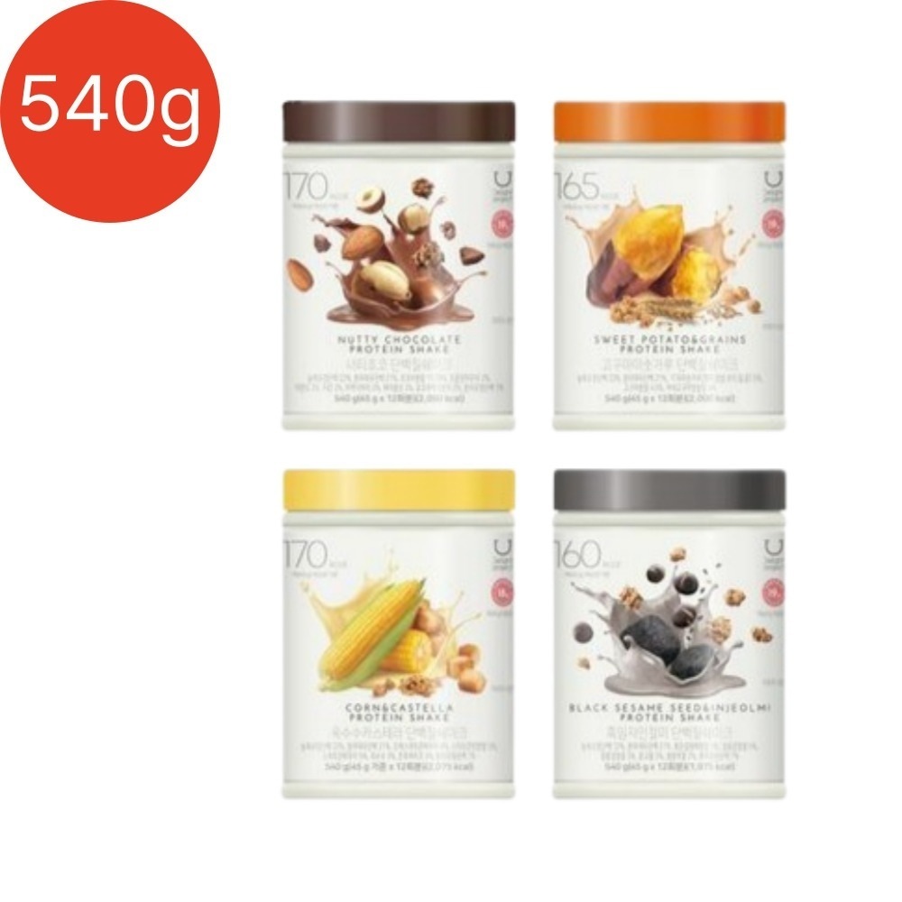 プロテインシェイク 540g 4種のうち選択1 / Black Sesame Seed&Injeolmi / Corn Castella / Nutty Chocolate / Sweet Potat