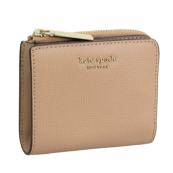 ケイトスペード ニューヨーク 二つ折り財布 L字ファスナー レディース kate spade new york ベージュ アウトレット pwru7250-102
