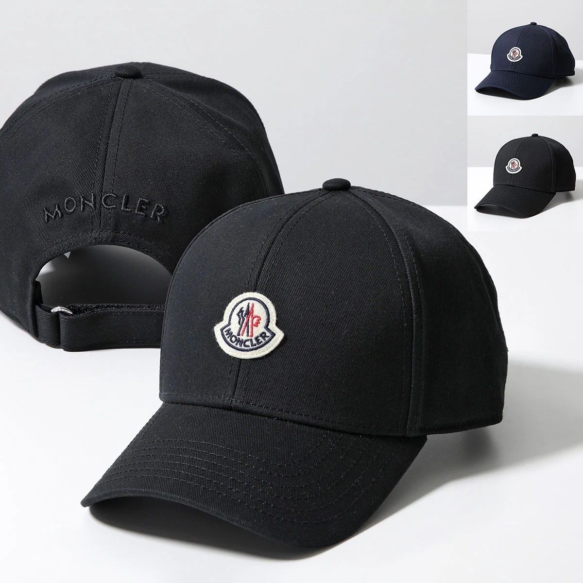MONCLER モンクレール ベースボールキャップ BASEBALL CAP 3B00039 04863 メンズ コットン ロゴ刺繍 アイコンパッチ 帽子 カラー2色
