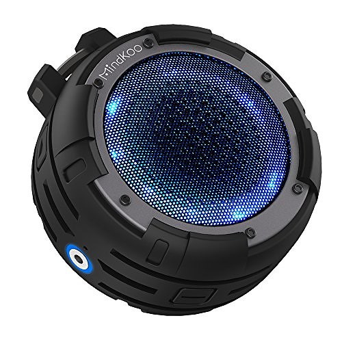 MindKoo Bluetooth スピーカー IPX8完全防水 ワイヤレス Bluetooth4.0 お風呂用  4つライトモード変換/マイク内蔵/12時間連続再生アウトドア ポータブル スピーカ
