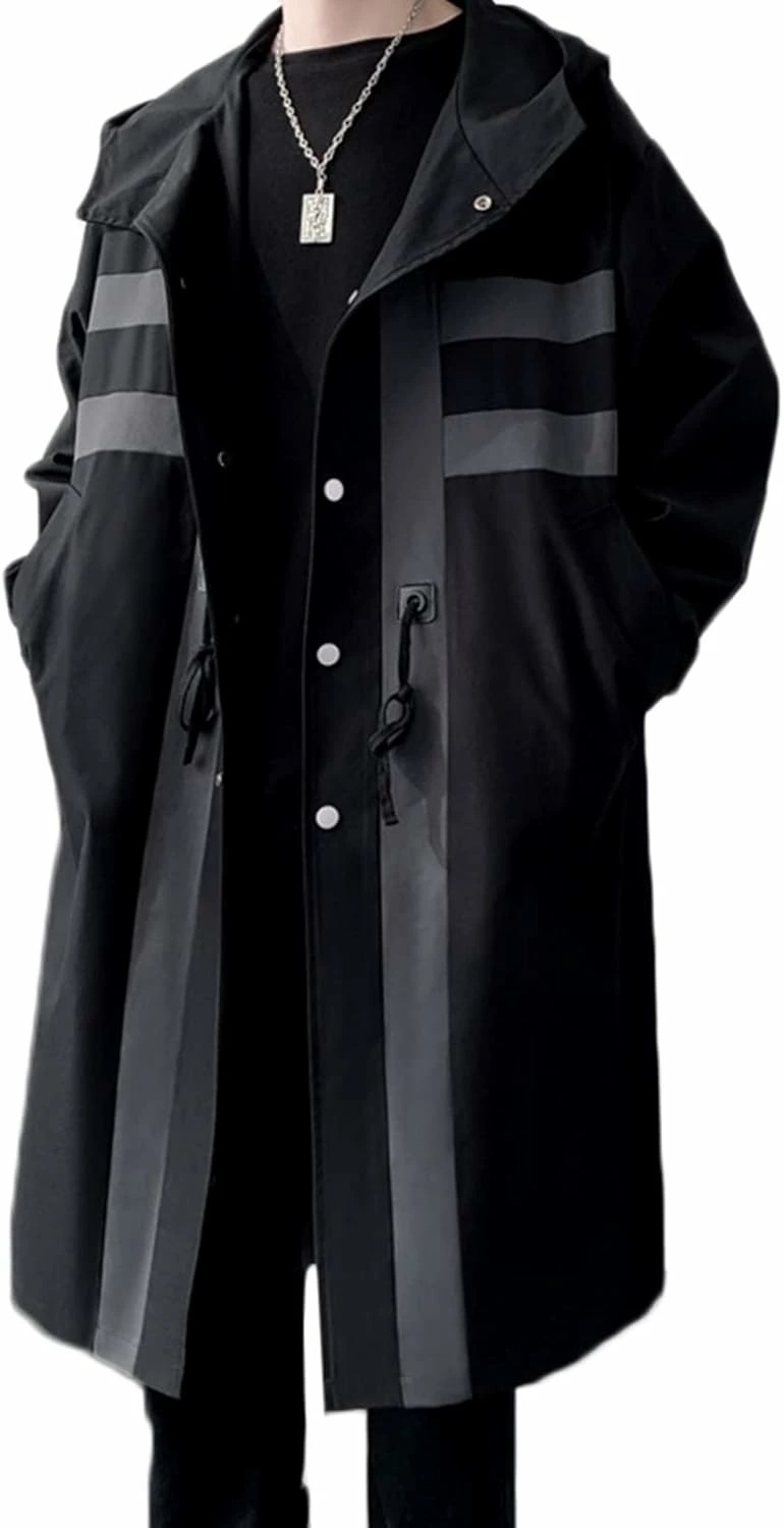 スプリングコート メンズ 春秋 フード付き ベンチコート 防風防寒 カジュアル アウター 中長丈 ストリート タウンユース デイリー アウトドア バイカラー おしゃれ 大きいサイズ 男性用 パーカー 11,252円