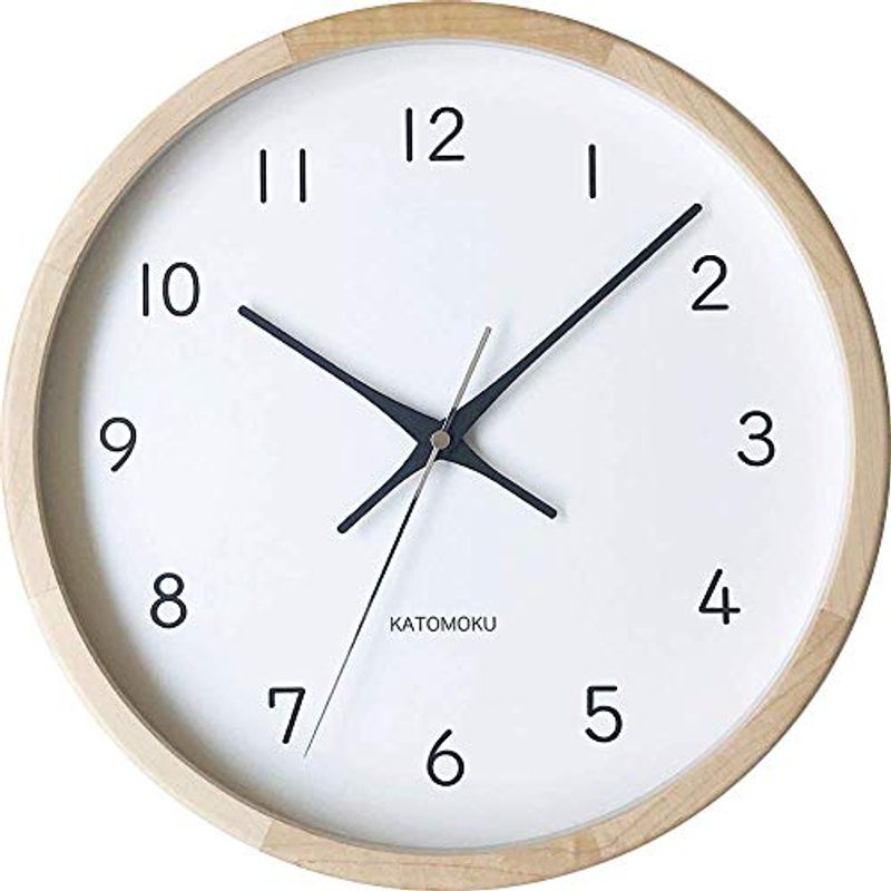 muku clock 13 H.メープル 電波時計 φ306mm 適切な価格 km-104HMRC 連続秒針 贈り物
