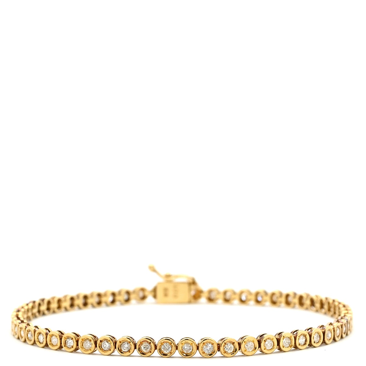ブレスレット テニスブレスレット 1.0ct ダイヤモンド イエローゴールド 18K 750 YG 18金 【中古】