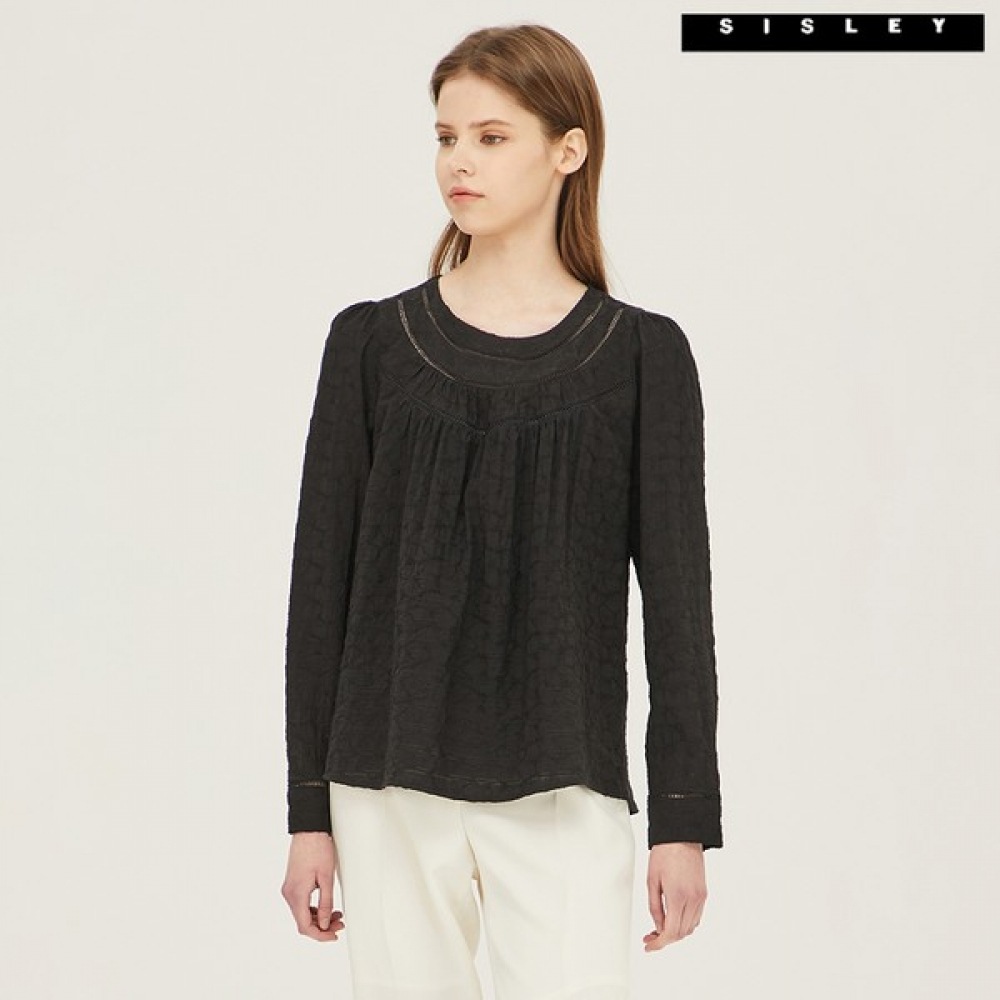 (シスレー) シスレーデラパフブラウス SAWS08211_BK