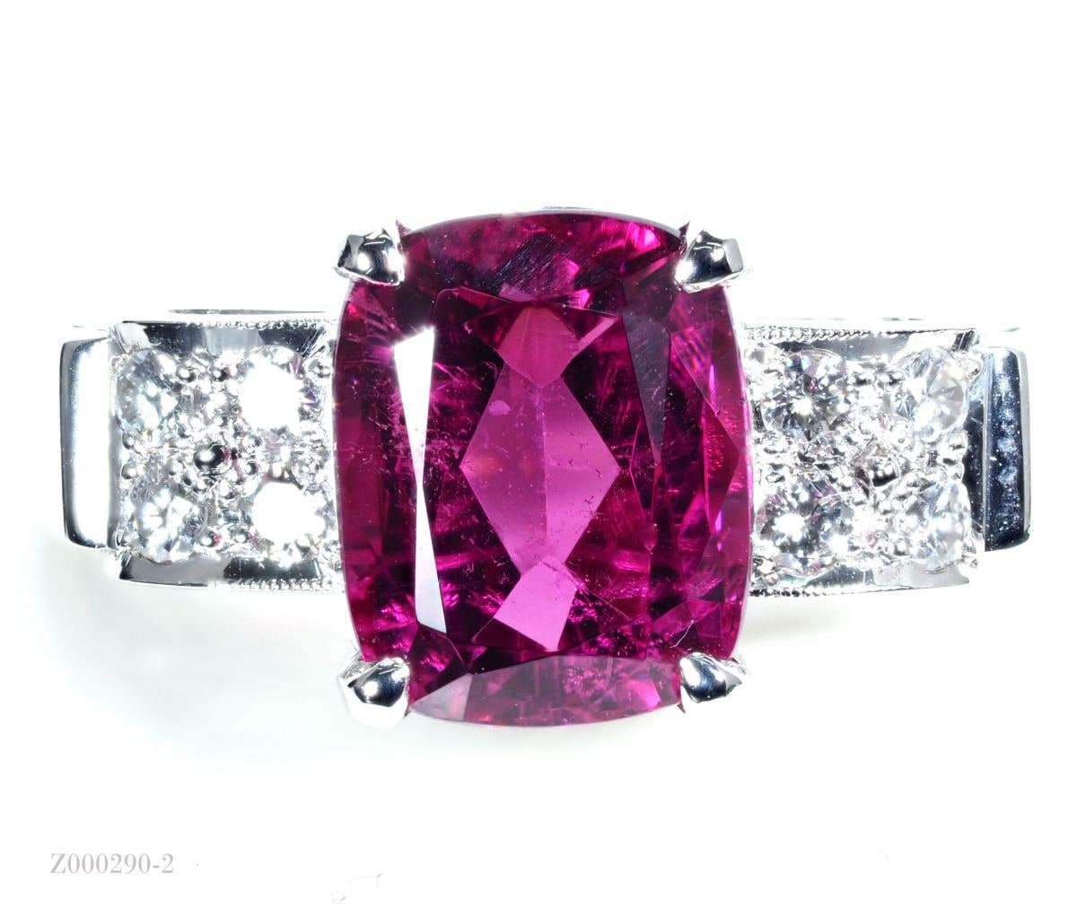 pt900 超豪華 天然 ピンク トルマリン ダイヤモンド リング 指輪 大粒 プレゼント 74