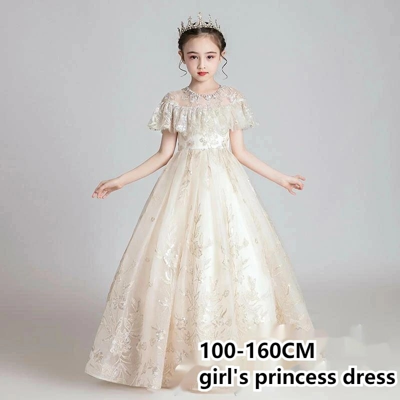 子供ドレス 女の子 ピアノ 発表会 レースドレス 結婚式 七五三 ジュニア ショートドレス キッズ ワンピース お姫様 プリンセスドレス ワンピース 子供 ドレス フォーマル 子ども c-lifu-6