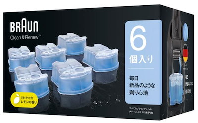 BRAUN シェーバー　洗浄液　6個入り3箱セット＋1個 shkring1008_buraunsennjyoueki3
