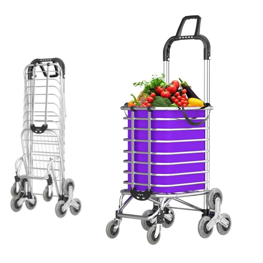 ショッピングカート 8輪 買い物 キャリーカート 買い物カート 折りたたみ 階段台車 荷物運び ートカート 階段昇降 三輪キャスター アルミ合金製 容量35L