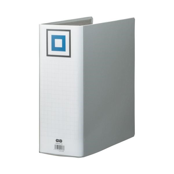 （まとめ） TANOSEE 両開きパイプ式ファイルV A4タテ 1000枚収容 背幅115mm シルバー 1冊 10セット