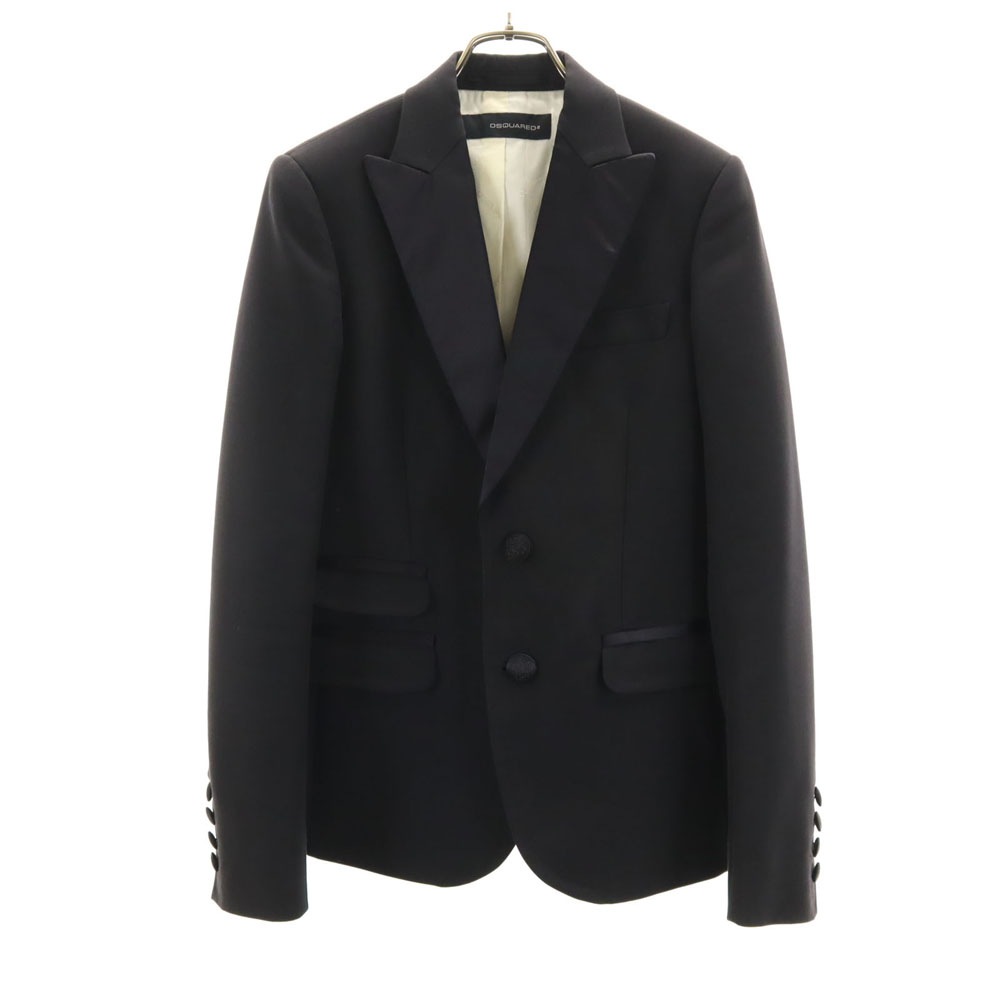 イタリア製 テーラードジャケット 44 ブラック系 ブレザー メンズ
