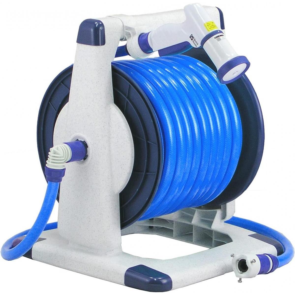 三洋化成 アーバンリール 30m UR5-Q306R 散水 ホースリール 家庭用 園芸 ガーデニング 洗車 耐圧マリンブルーホース